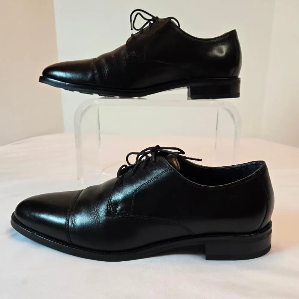 COLE HAAN Men's  Lenox Hill Cap Toe Oxford Shoes Sz 10W Black
